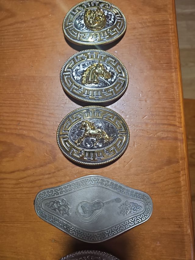 7 Hebillas Vaqueras Doradas/Plateadas