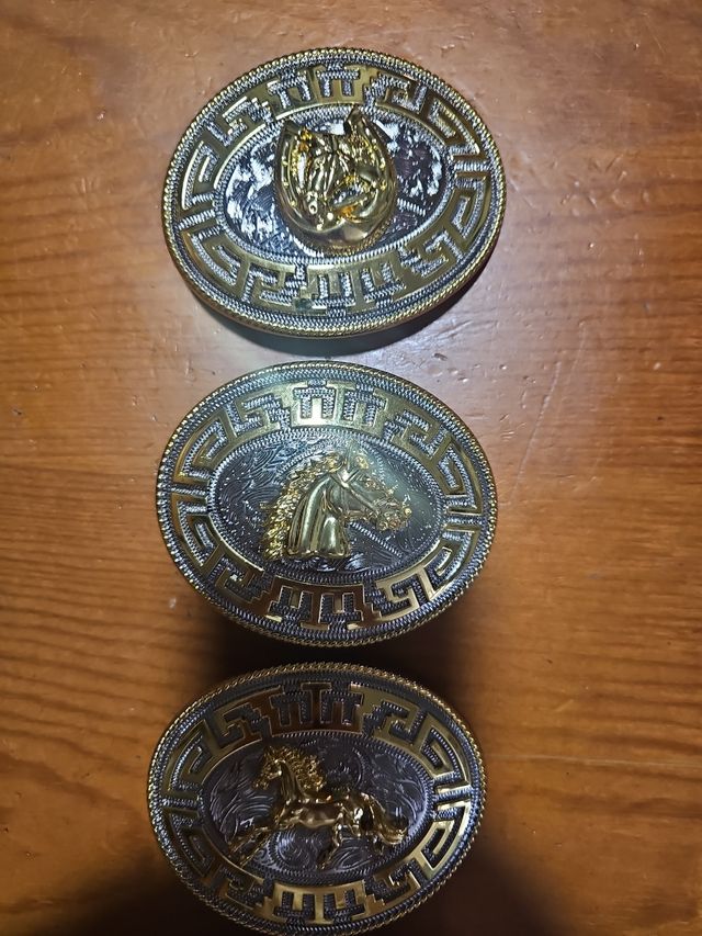 7 Hebillas Vaqueras Doradas/Plateadas