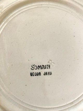 Platos antiguos Somain “Décor Java” – Lote de 2 un