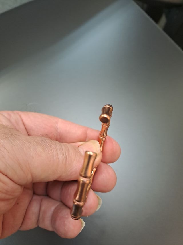 Pulsera bambú cobre dorada nueva