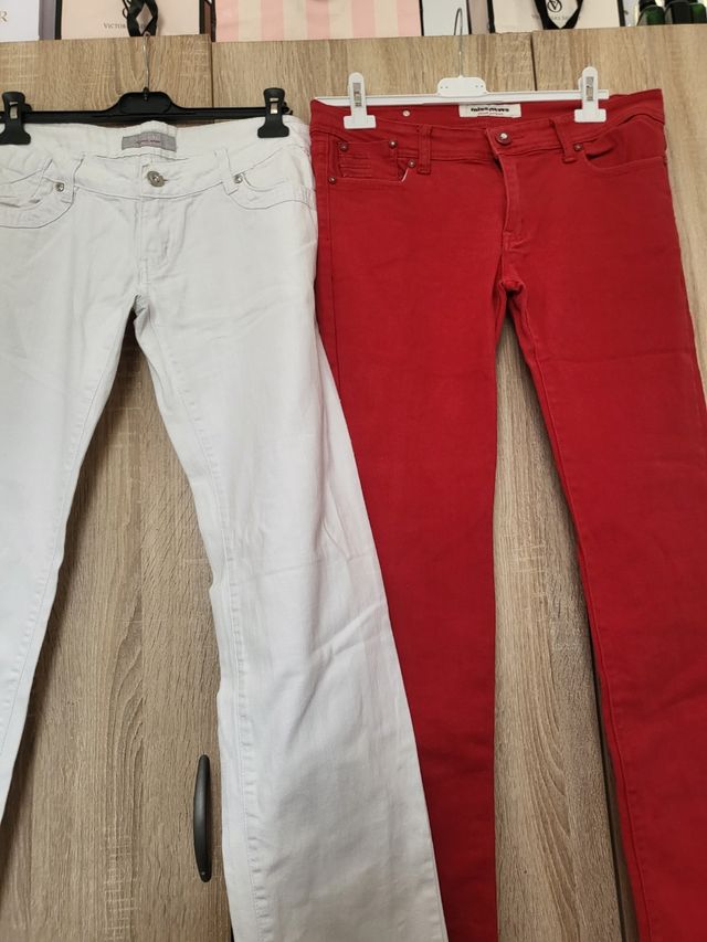 2 Pantalones ML DENIM - Rojos y Blancos