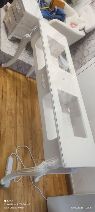 Mesa manicura blanca doble duo