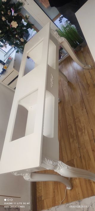 Mesa manicura blanca doble duo