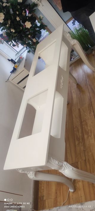 Mesa manicura blanca doble duo