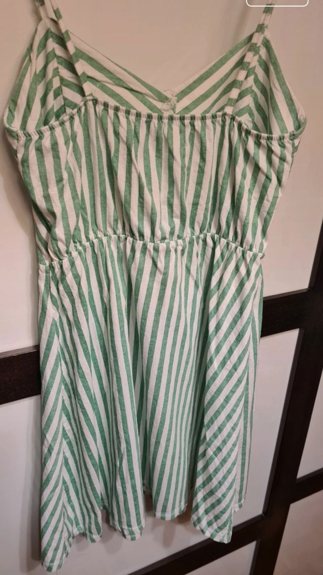 Vestido rayas verde blanco