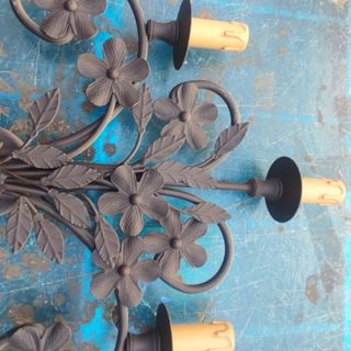 Applique da parete in metallo nero