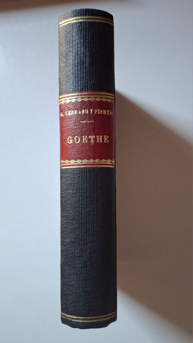 Libro antiguo sobre Goethe 1892