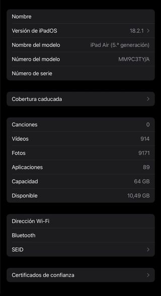 iPad Air 5ta Gen (2023) 11" Gris