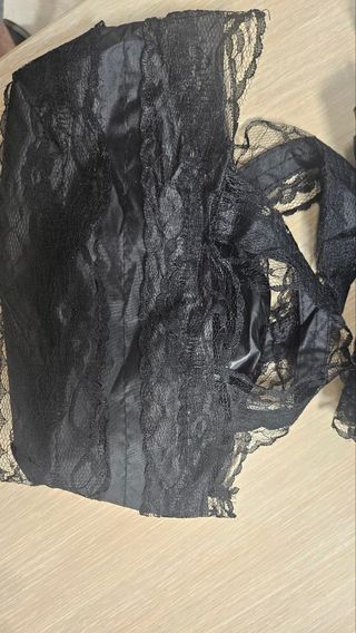 Paraguas gótico plegable negro