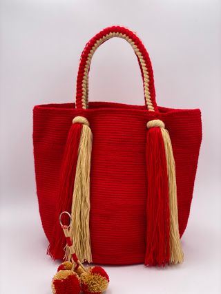 Bolso Wayuu Rojo-Beige