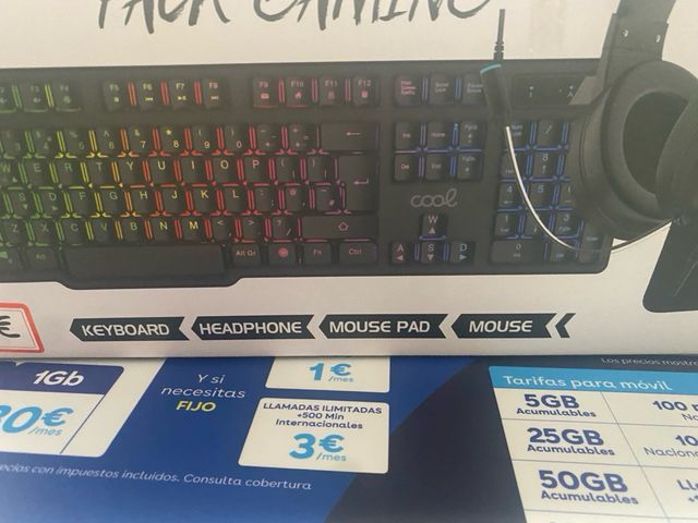 Pack Gaming Cool: Teclado, ratón y auriculares