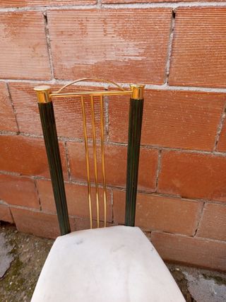2 sillas vintage - mármol-metal