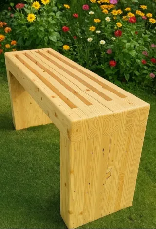 Banco de madera maciza