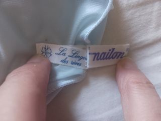 Sottoveste vintage Bina azzurra, trasparente, M/L