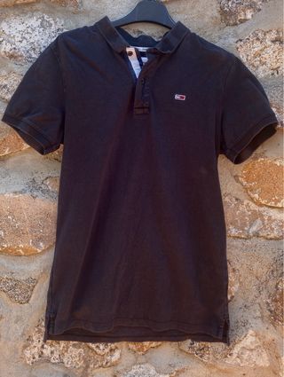 Polo Tommy Hilfiger negro vintage