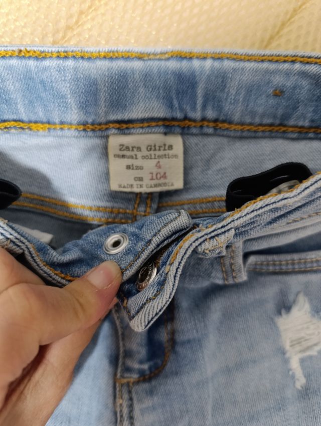 Jeans Zara Girls 4-104, Azul Claro