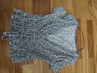 Top Pull&Bear S - Blanco y Negro