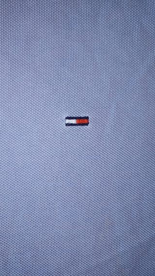 Vintage light blue Tommy Hilfiger polo shirt