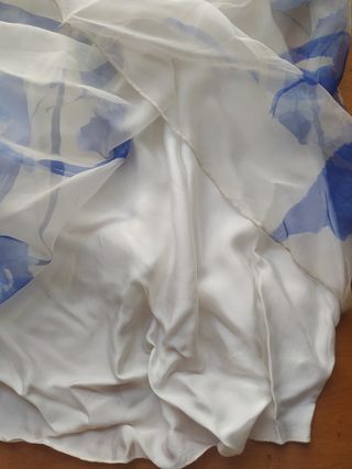 Vestido Carolina Herrera - Azul y Blanco