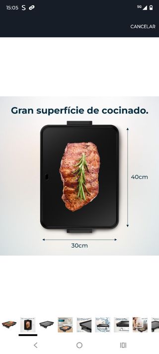 Plancha de asar 

Cecotec: 40x30cm