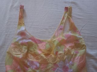 Sottoveste vintage a fiori sui toni del rosa, L