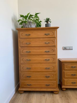 Dormitorio completo madera maciza