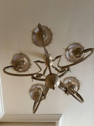 Lampara forja vintage 5 luces