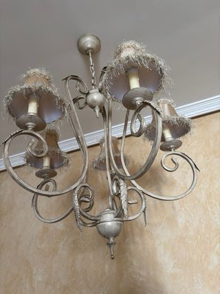 Lampara forja vintage 5 luces