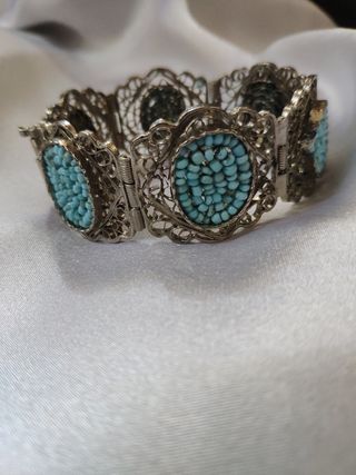 Bracciale vintage argento turchese