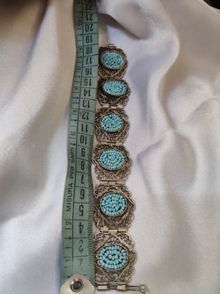 Bracciale vintage argento turchese