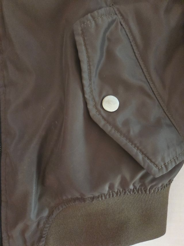 Chaqueta bomber verde caqui, talla S