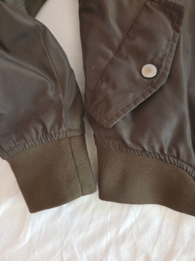 Chaqueta bomber verde caqui, talla S