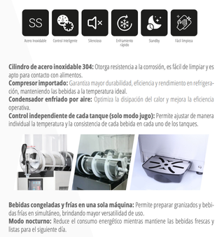 Granizadora Doble Tanque 18Lt 700W SC2 - Set 2 uds