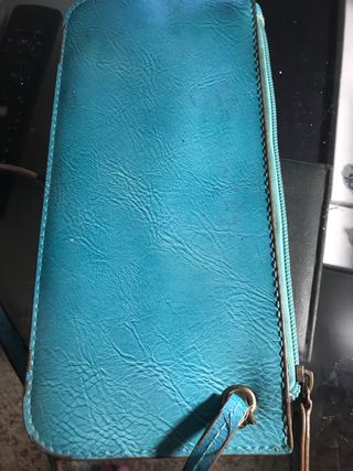 Borsetta Turchese - Pochette Pelle
