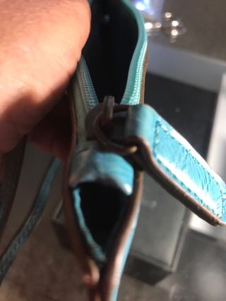 Borsetta Turchese - Pochette Pelle