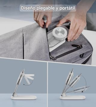 Base carga inalámbrica 3 en 1, Apple y Android.