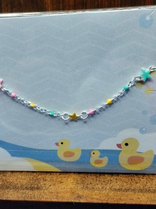 Pulsera estrellas niña plata