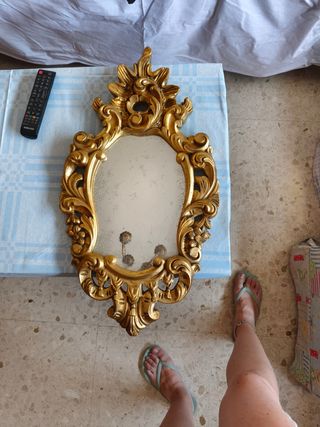 Espejo antiguo dorado | Escayola