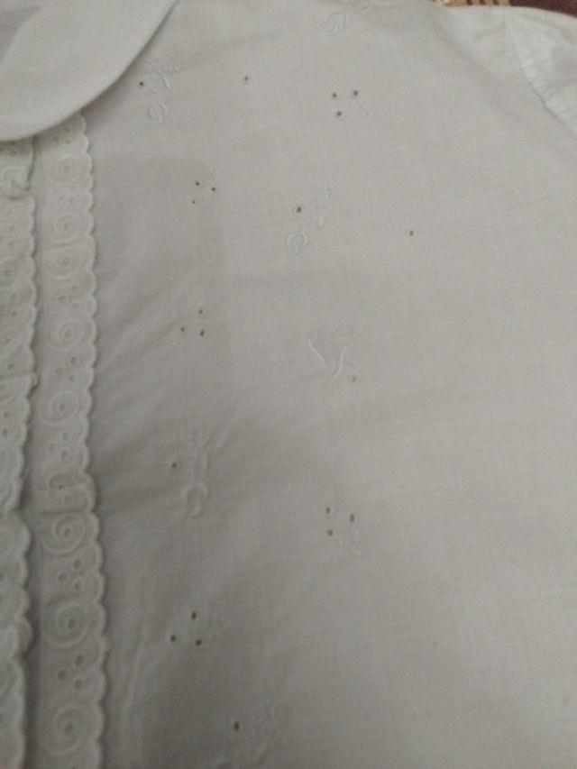 Camisón antiguo algodón blanco