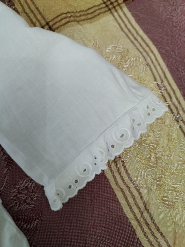 Camisón antiguo algodón blanco