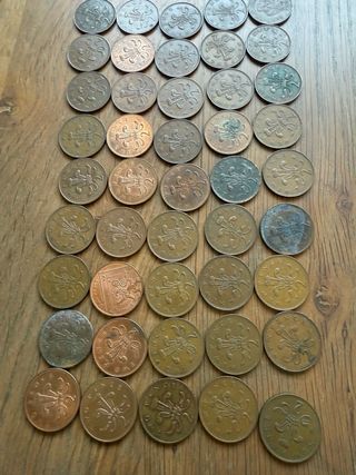 45 Monedas Reino Unido 2 peniques