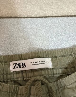 Pantalones jogger Zara S - Verde oliva