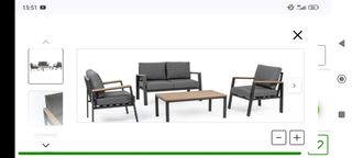 Sofas jardín con mesa