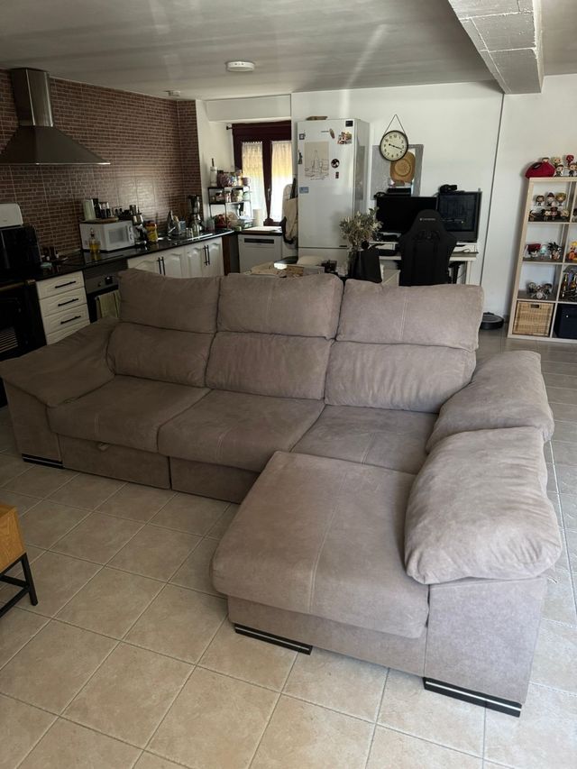 Sofá Chaise Longue Beige