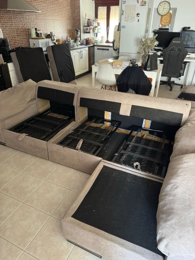 Sofá Chaise Longue Beige