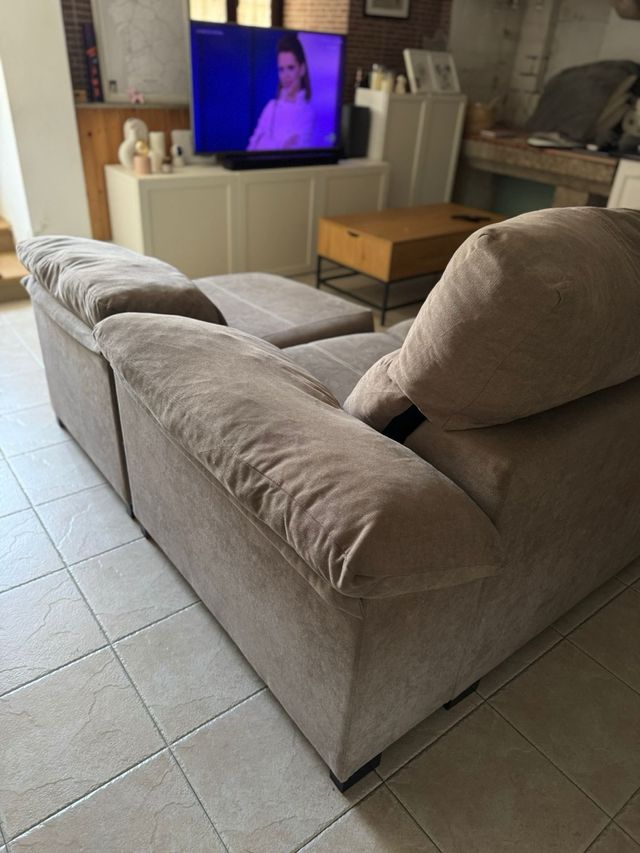 Sofá Chaise Longue Beige