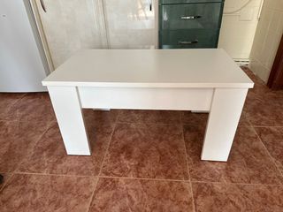 Mesa centro blanca elevable