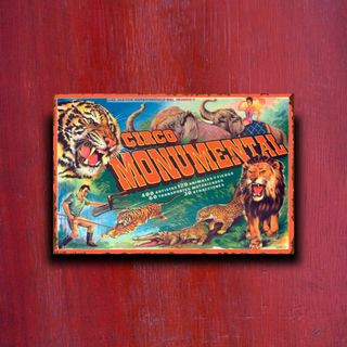 PLACA METALICA CIRCO CARTEL DECORATIVO METAL