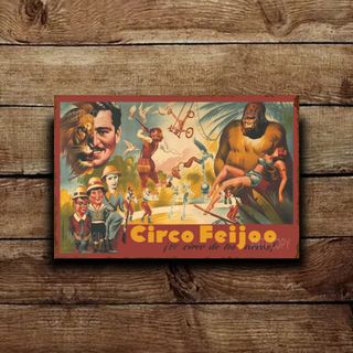 PLACA METALICA CIRCO CARTEL DECORATIVO METAL