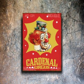 PLACA METALICA CIRCO CARTEL DECORATIVO METAL